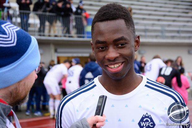 WFC2 striker Gloire Amanda quickly showing he belongs after signing first pro deal